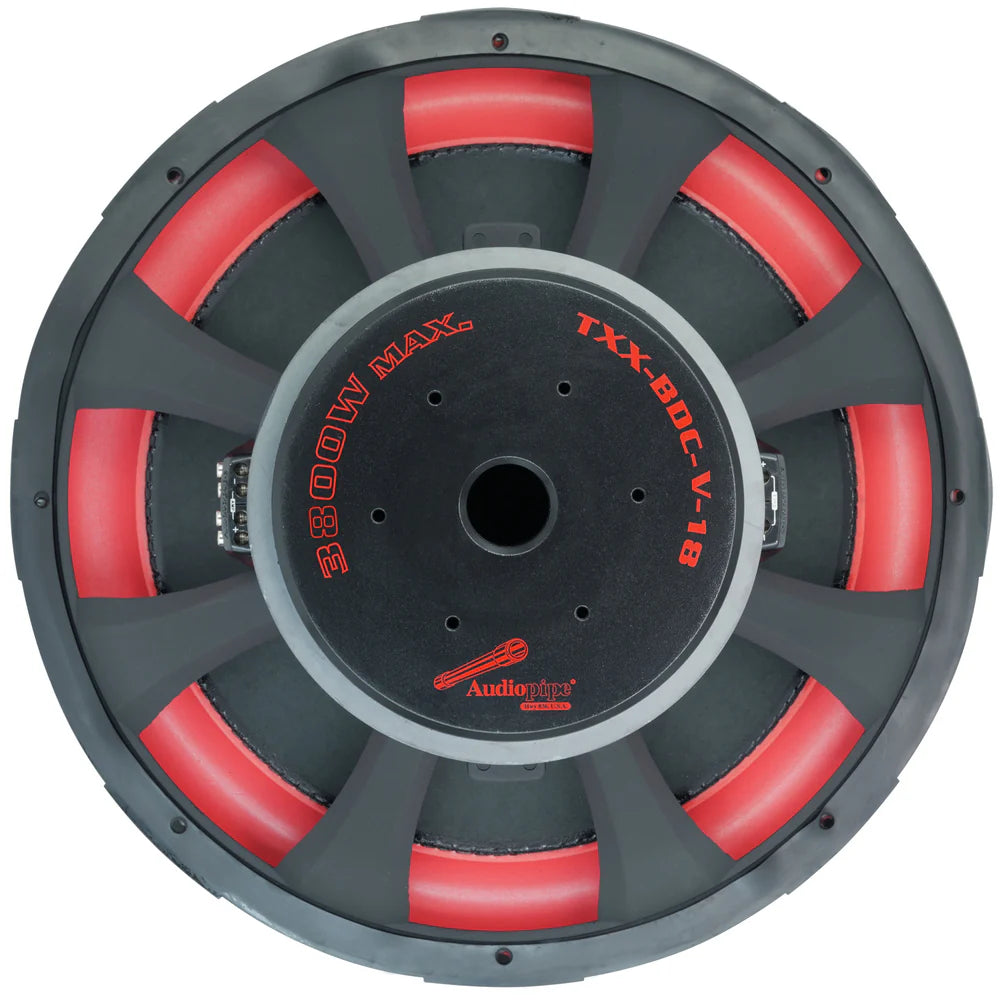 Audiopipe TXX-BDC-V-18 | 18" 1900W RMS Subwoofer DVC 4-Ohm