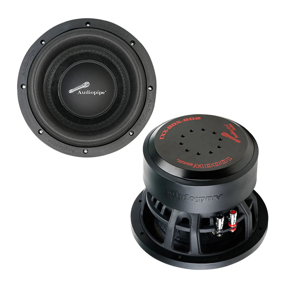 Audiopipe TXX-BDX-8D2 8" 500W RMS Competition Subwoofer DVC 2-Ohm