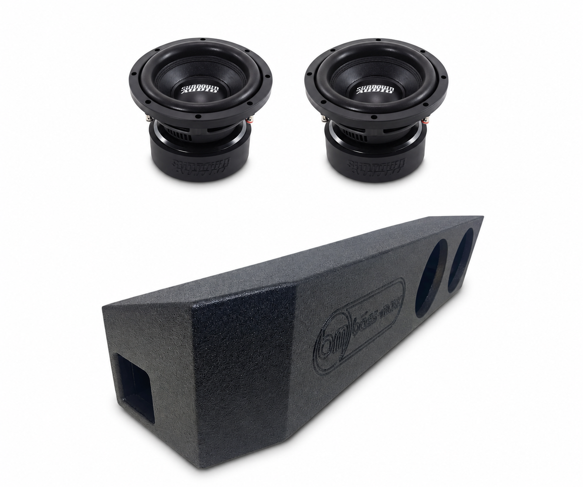 (2) Sundown Audio E8 v7 & Jeep Gladiator 18-25 Dual 8" Subwoofer Box Combo