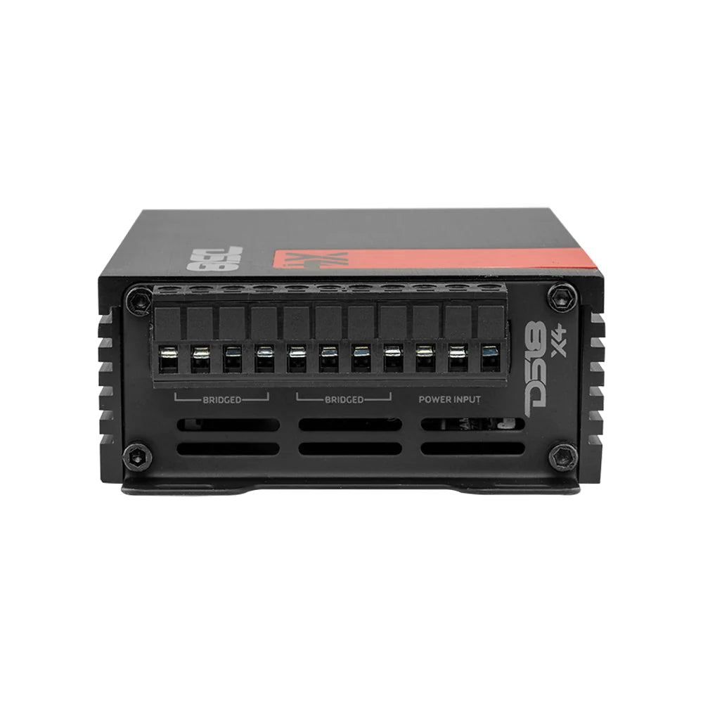 DS18 X4 Ultra Compact Full Range Class D 4-Channel Car Amplifier 1320 Watts Max
