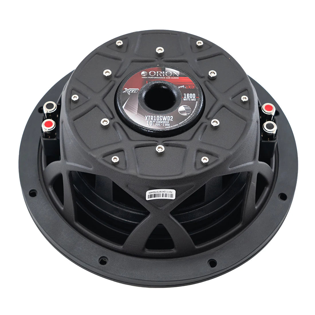 Orion XTR10SWD2 10" 400W RMS Shallow Subwoofer 2-Ohm DVC