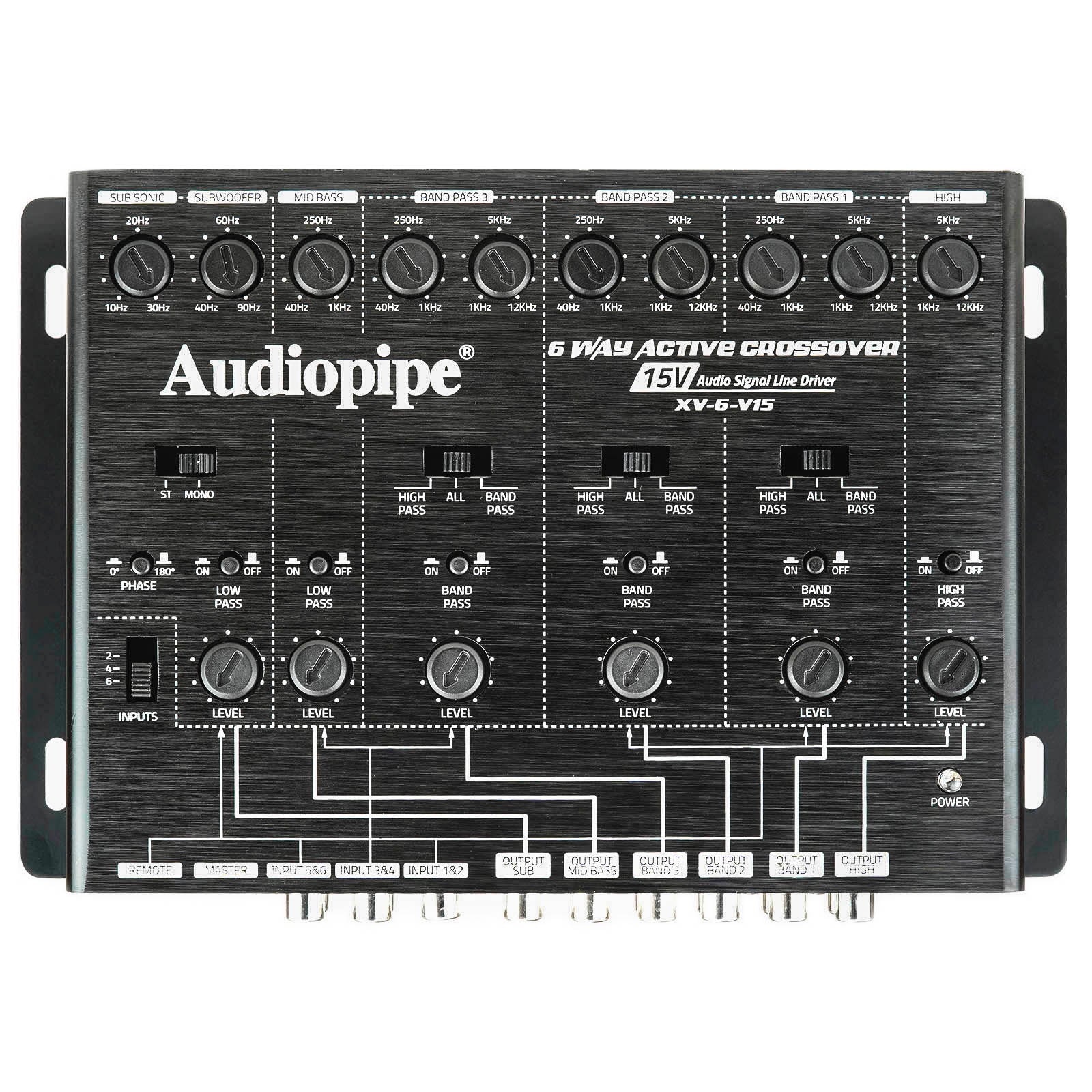 Audiopipe XV-6-V15 | 6-Way Active Crossover