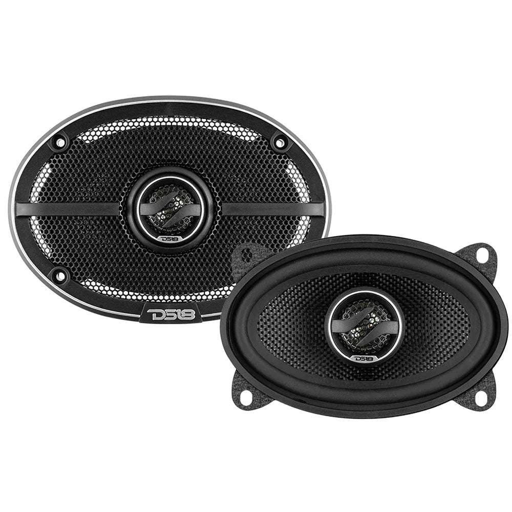 DS18 ZXI-464 4"x6" 2-Way Coaxial Speakers w/ Kevlar Cone (Pair)