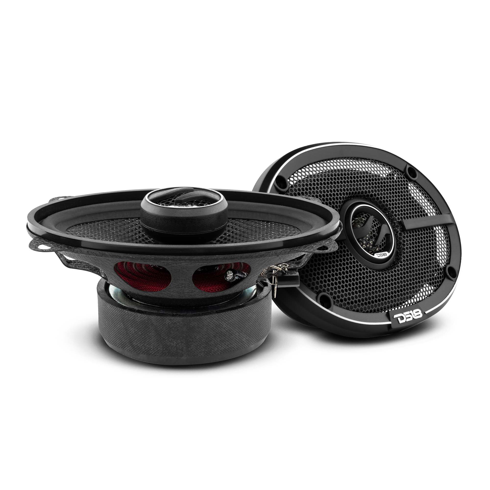 DS18 ZXI-464 4"x6" 2-Way Coaxial Speakers w/ Kevlar Cone (Pair)
