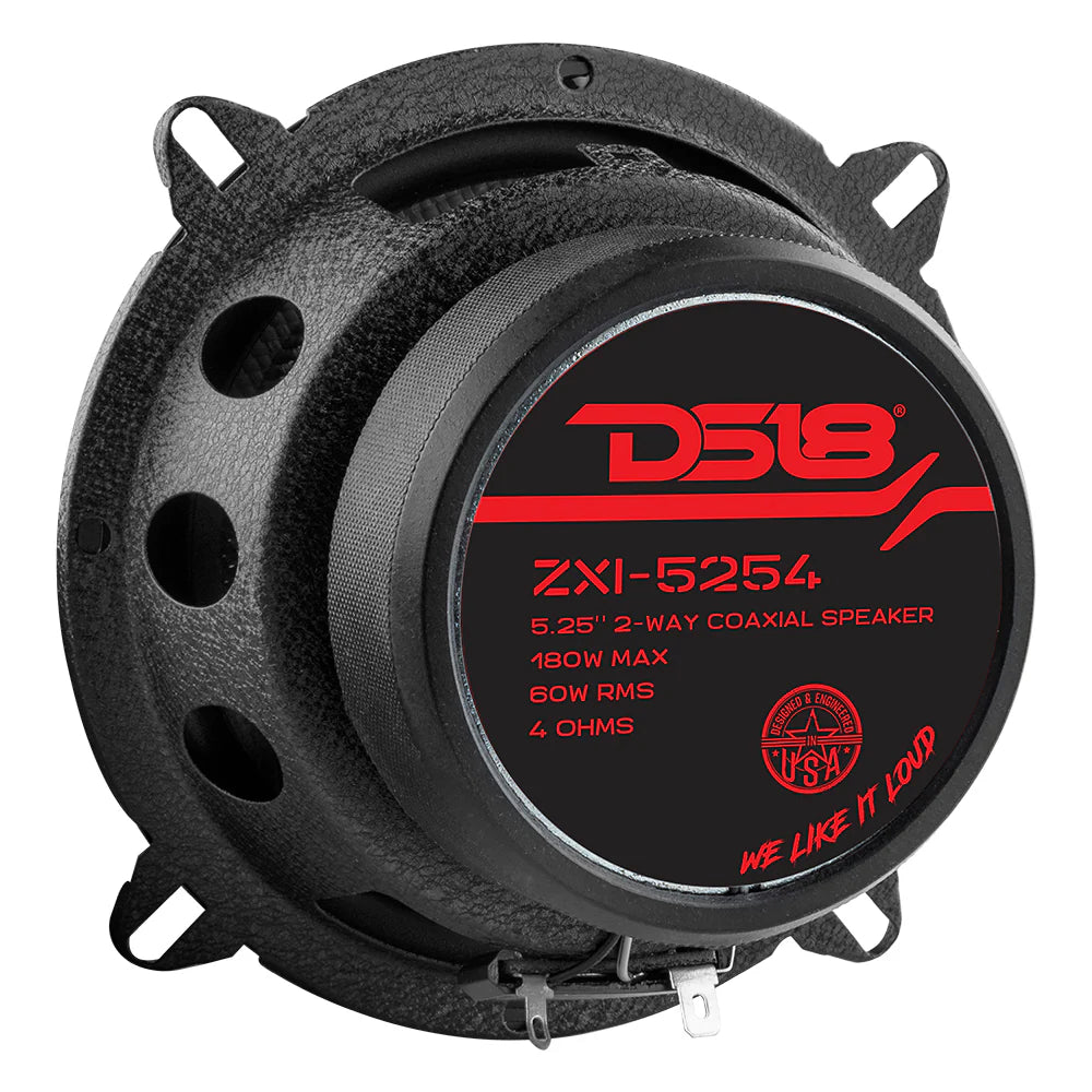 DS18 ZXI-5254 5.25" 2-Way Coaxial Speakers w/ Kevlar Cone (Pair)