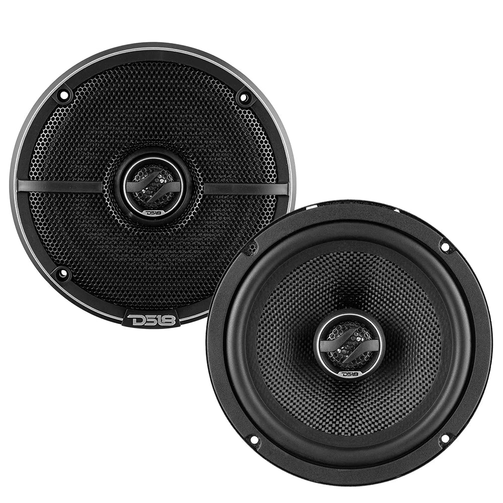DS18 ZXI-654 6.5" 2-Way Coaxial Speakers w/ Kevlar Cone (Pair)