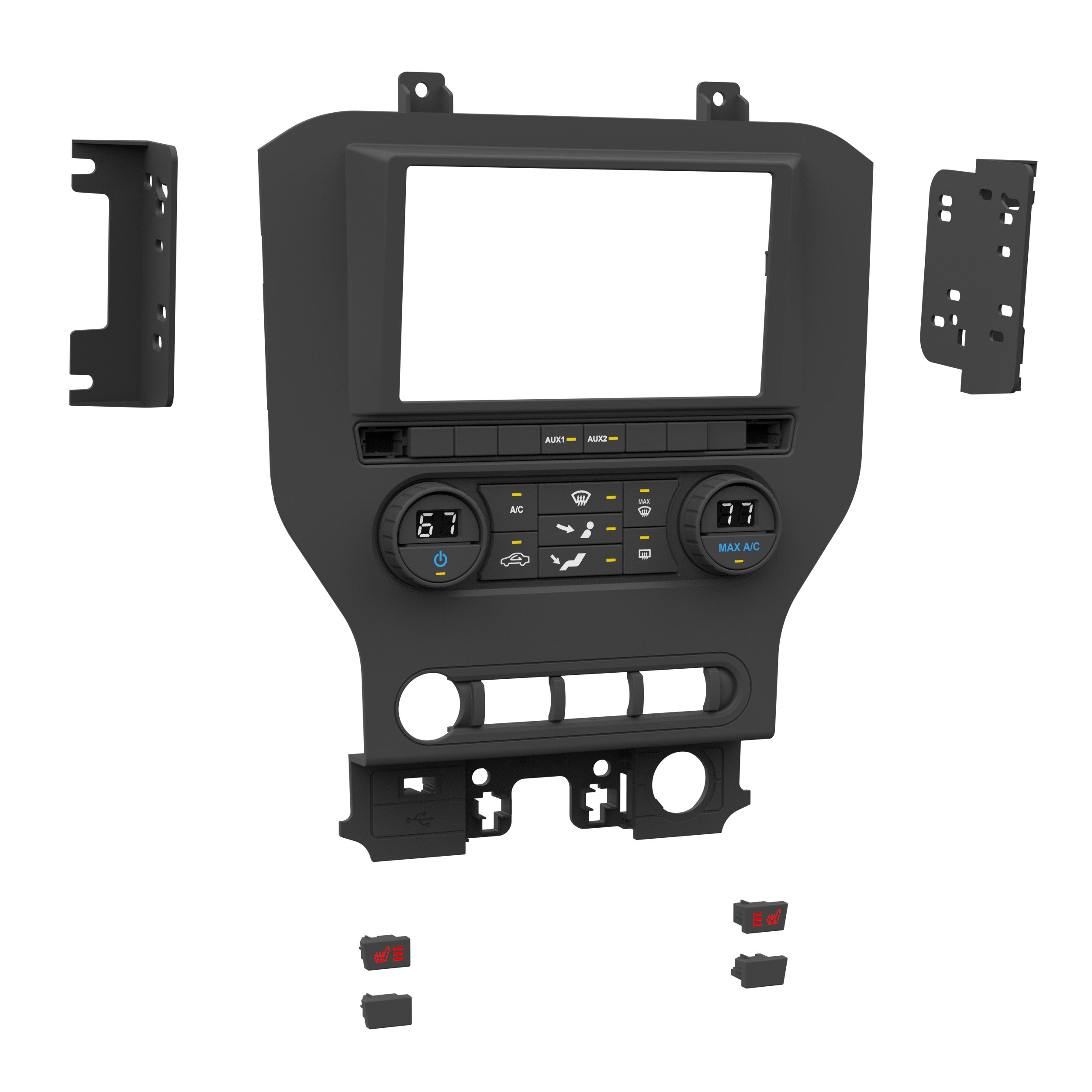 Metra 99-5865CH Dash Kit Fits Ford Mustang 2015-2023 (w/Manual Climate Controls)