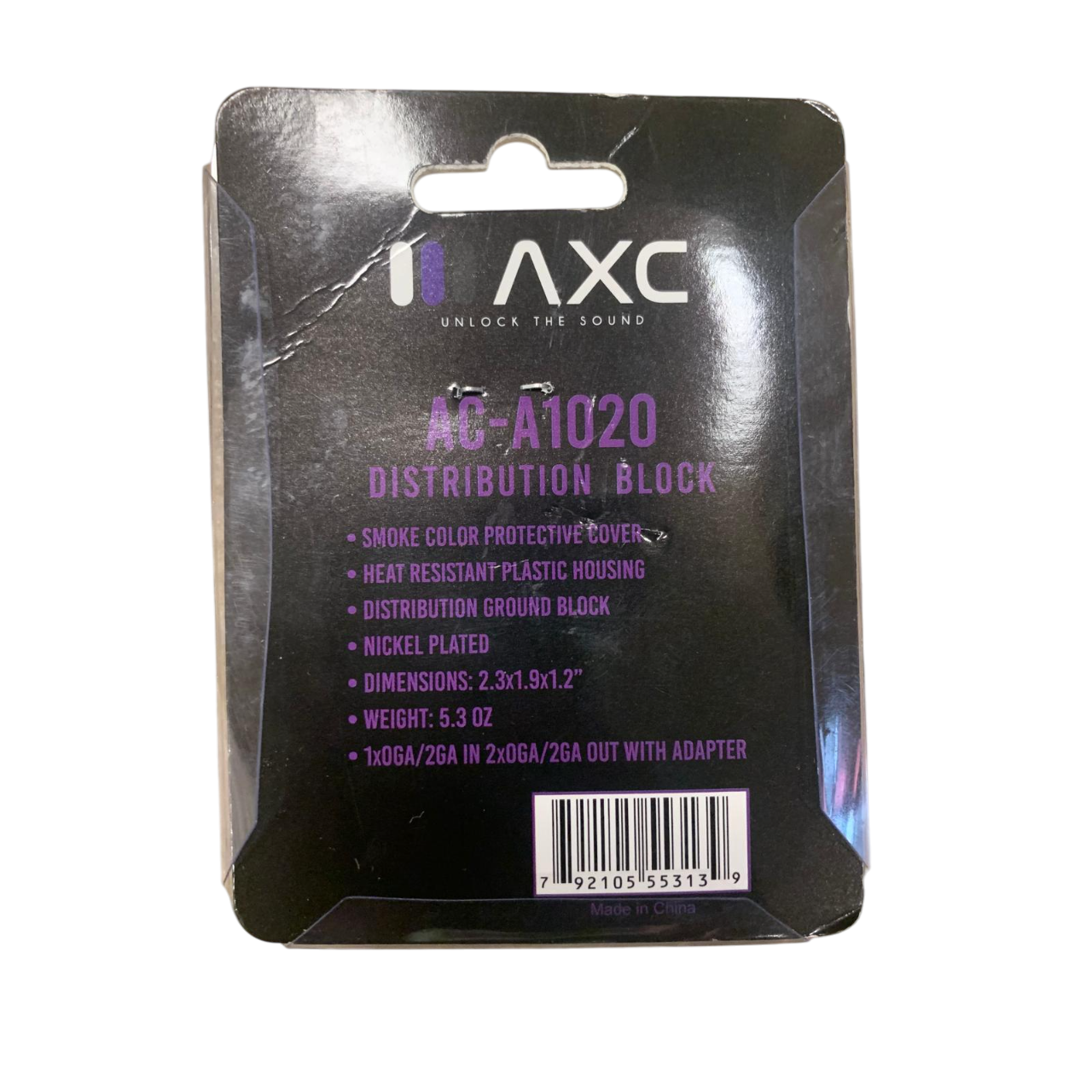 Audio Code AC-1020 Distribution Block (1) 0G/2G In (2) 0G/2G Out