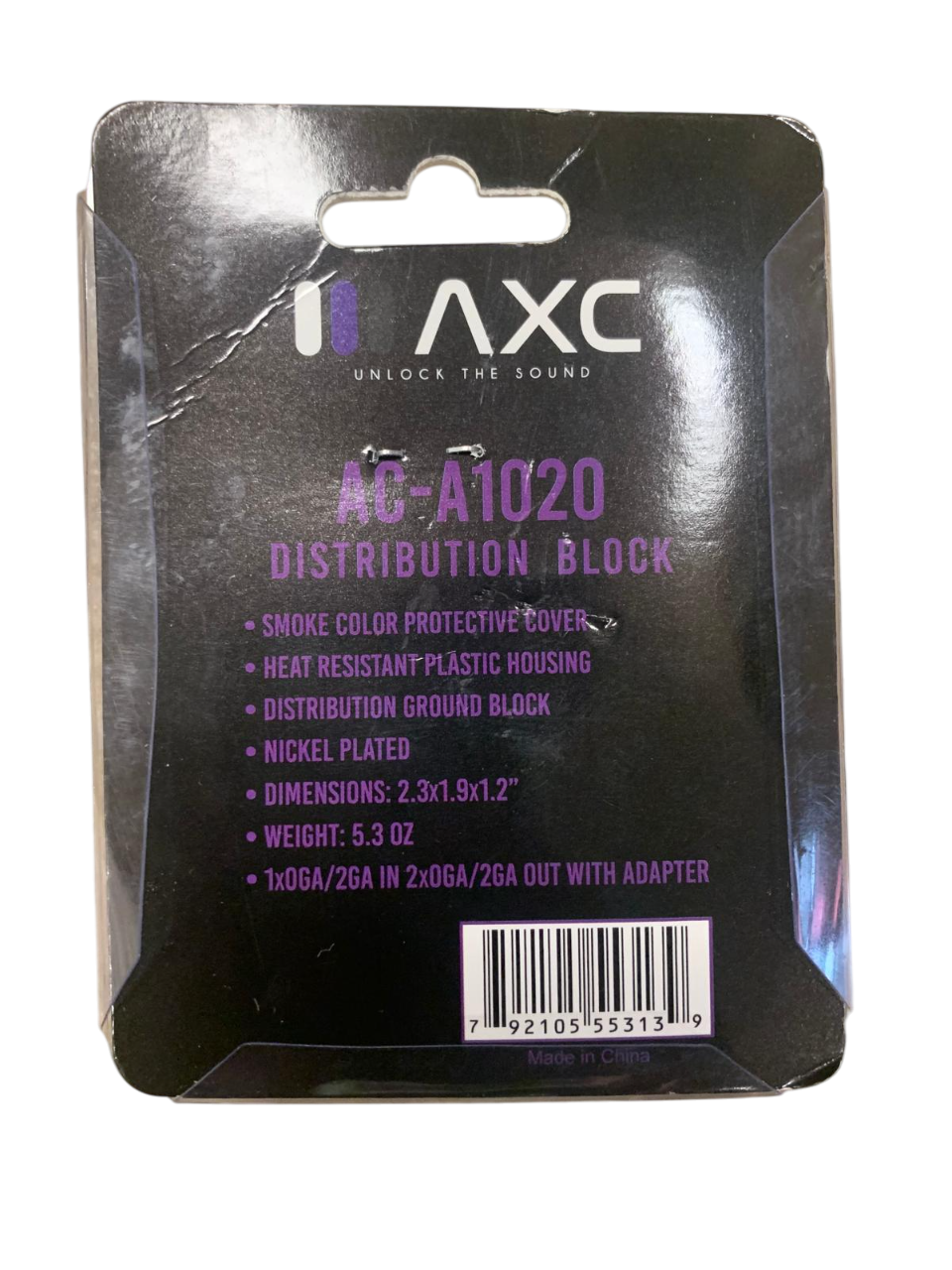 Audio Code AC-1020 Distribution Block (1) 0G/2G In (2) 0G/2G Out