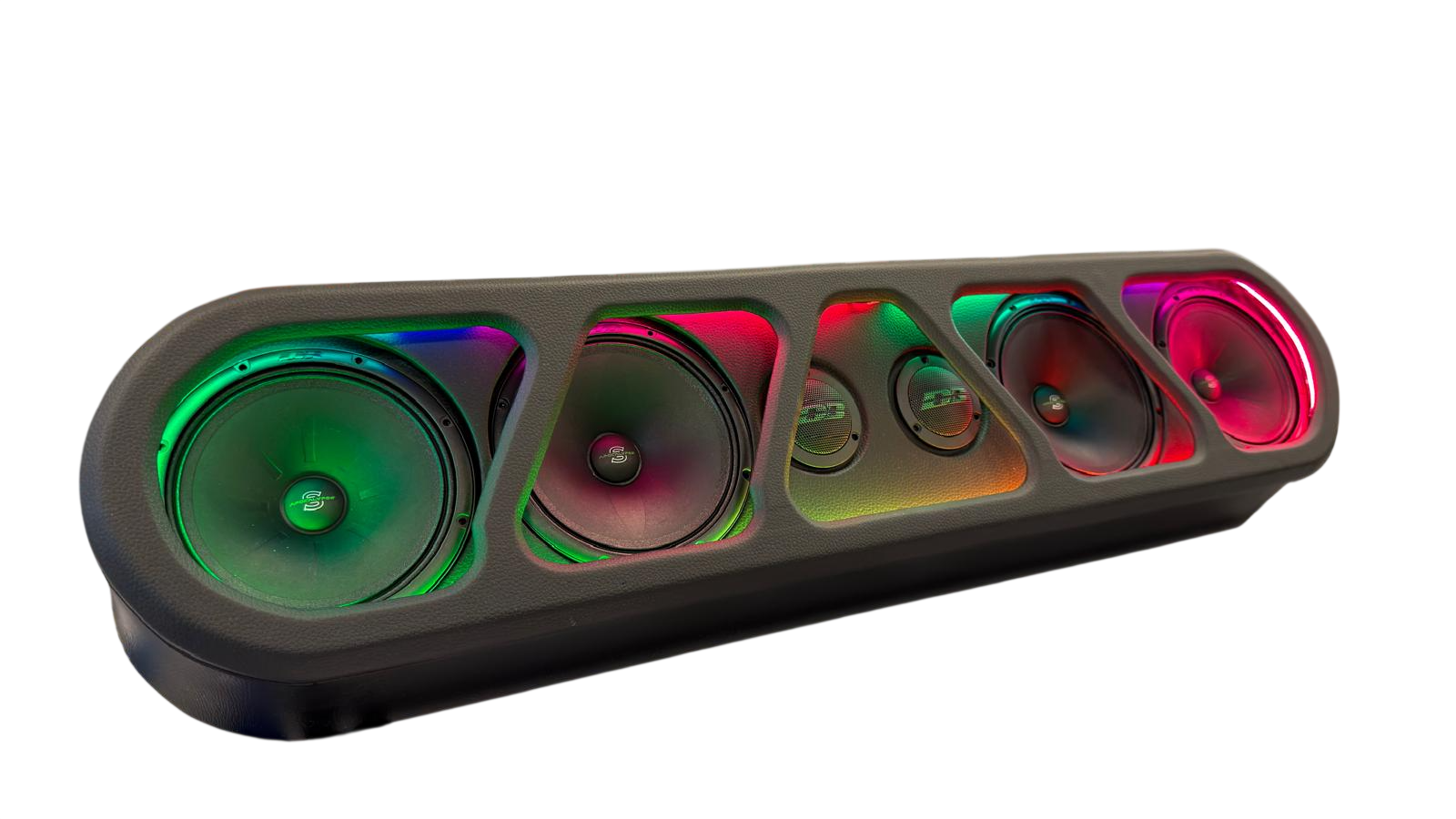 (4) Sylvester Speaker Rack Bundle w/ Beauty Panel & LEDs