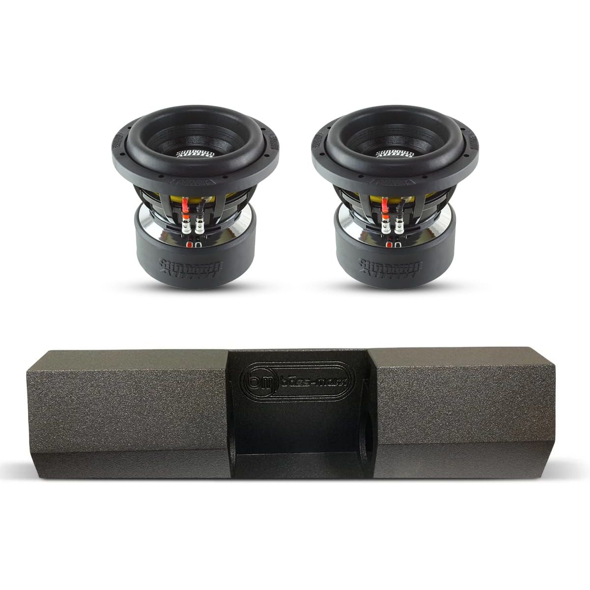 (2) Sundown Audio X8 v3 & Universal Single Cab Dual 8" Subwoofer Box Combo