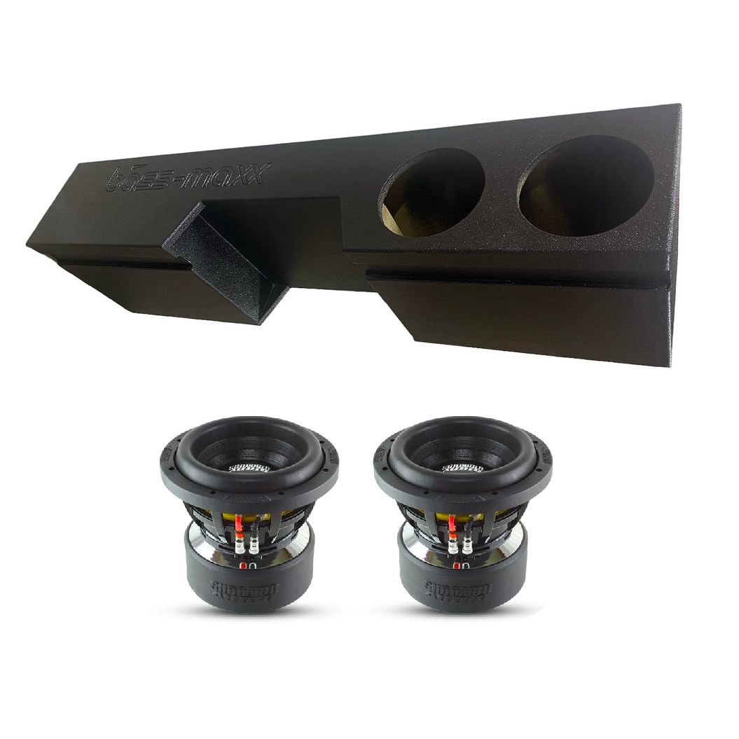 (2) Sundown Audio X8 v3 & Chevy/GMC Extended Cab 99-06 Dual 8" Subwoofer Box Combo