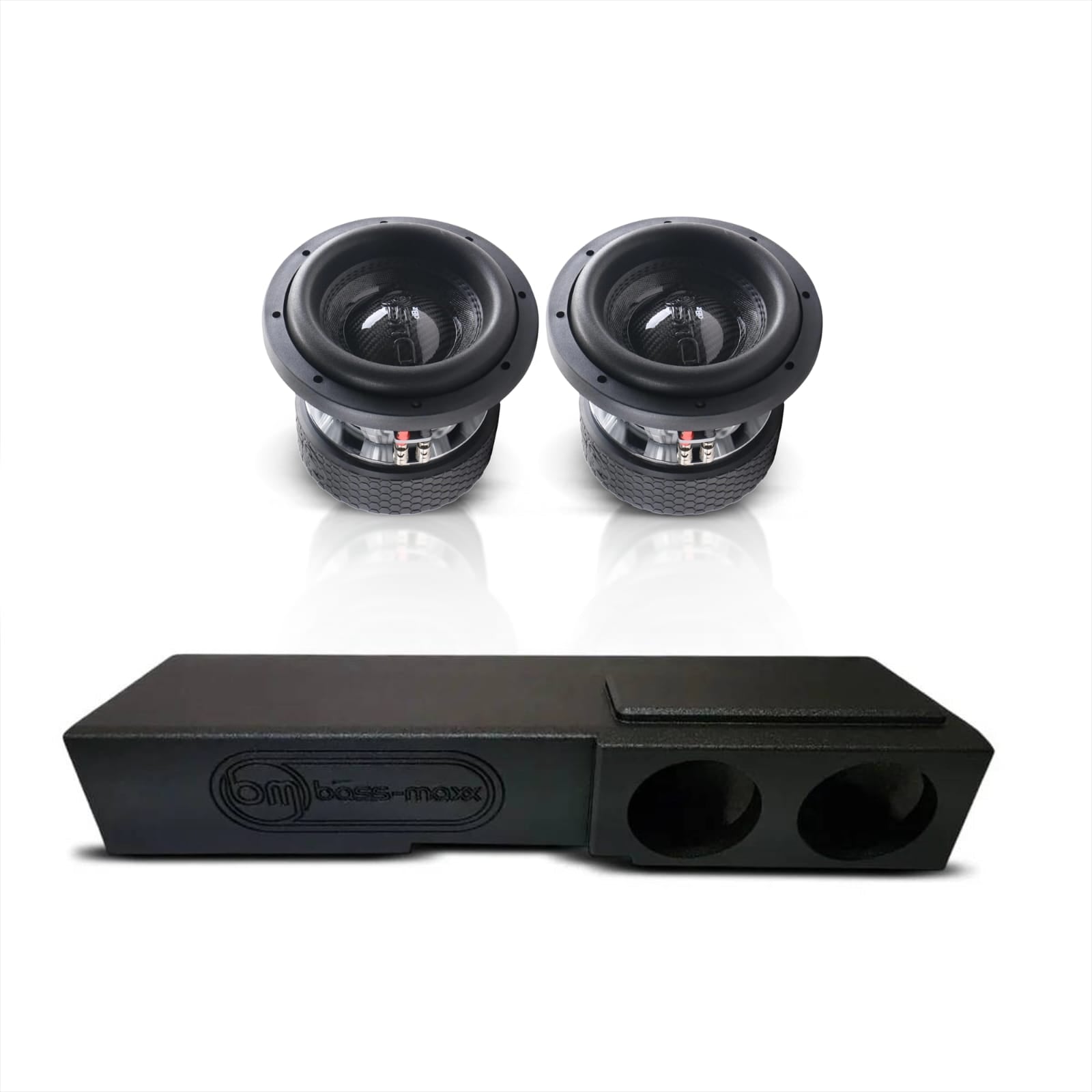 (2) Down4Sound DBz 8" 700W RMS & Chevy Crew Cab 07-18 Dual 8" Subwoofer Box Combo