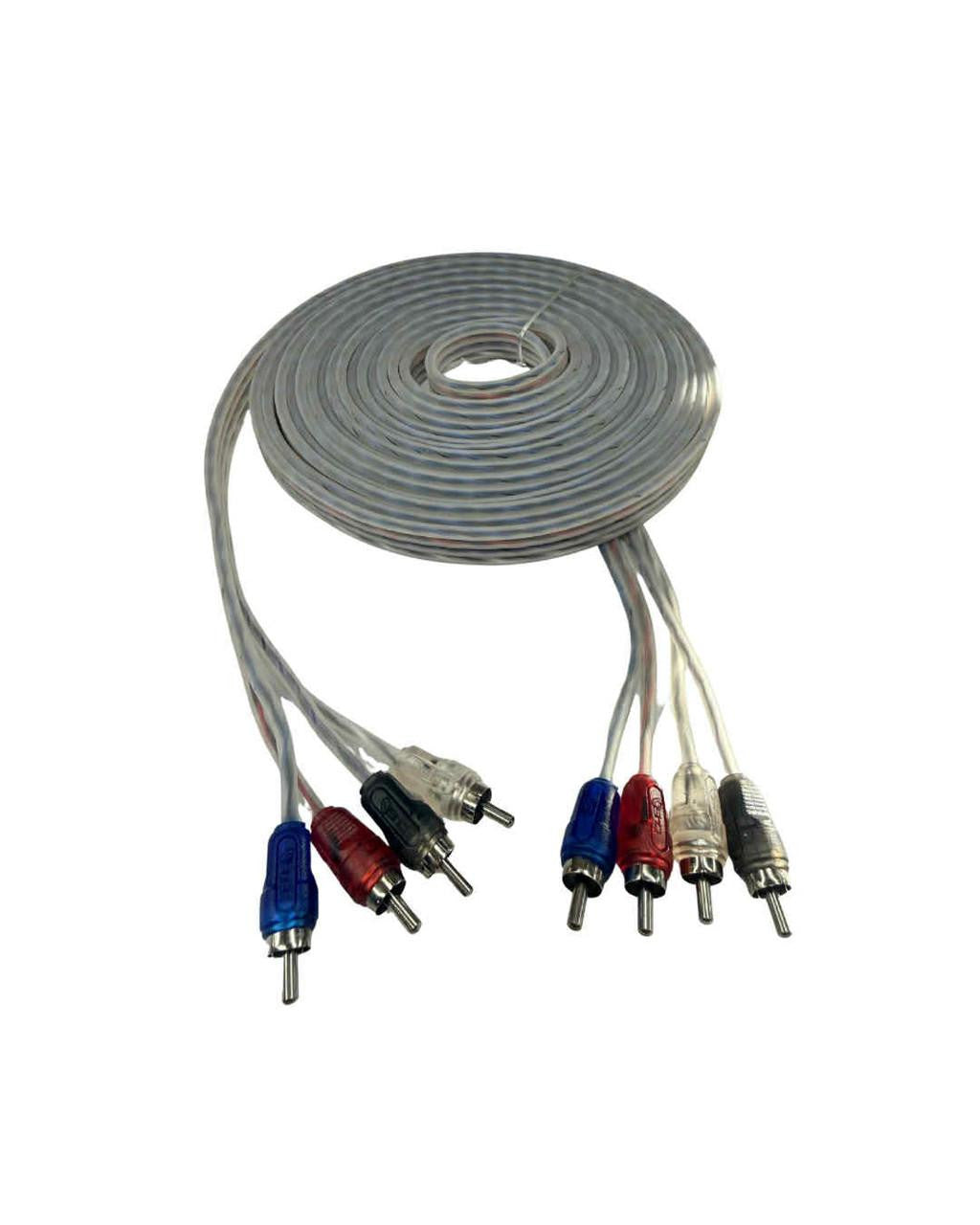 Down4Sound 12FT 4-Channel Twister Pair RCA