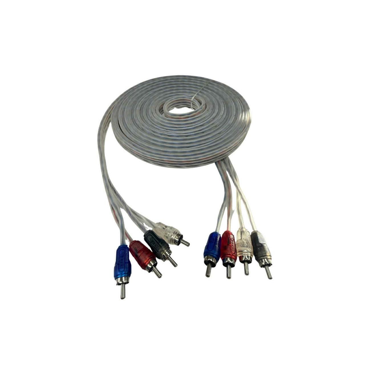 Down4Sound 12FT 4-Channel Twister Pair RCA