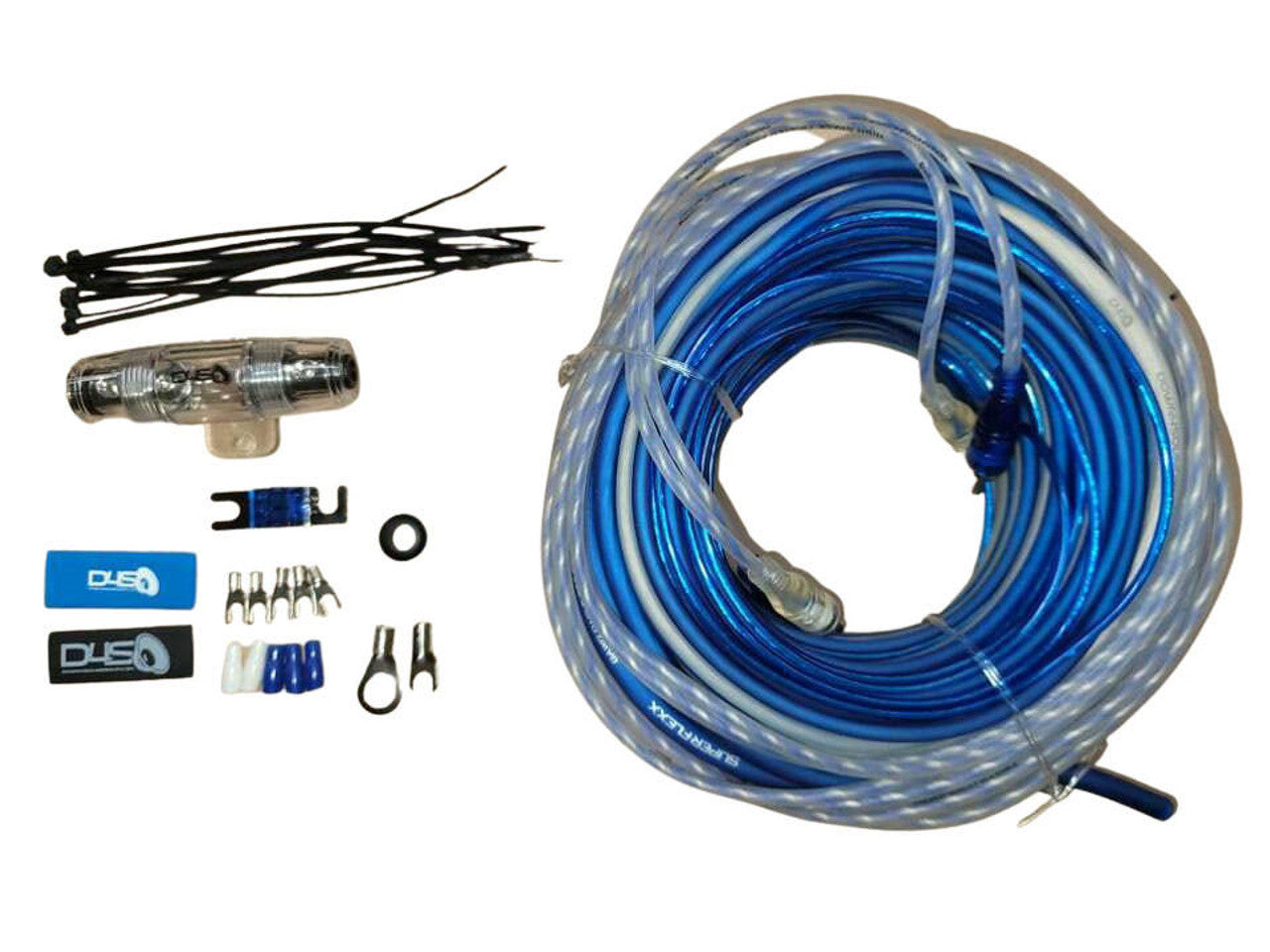 Down4Sound 8 Gauge Silver Tinned OFC Amplifier Install Kit