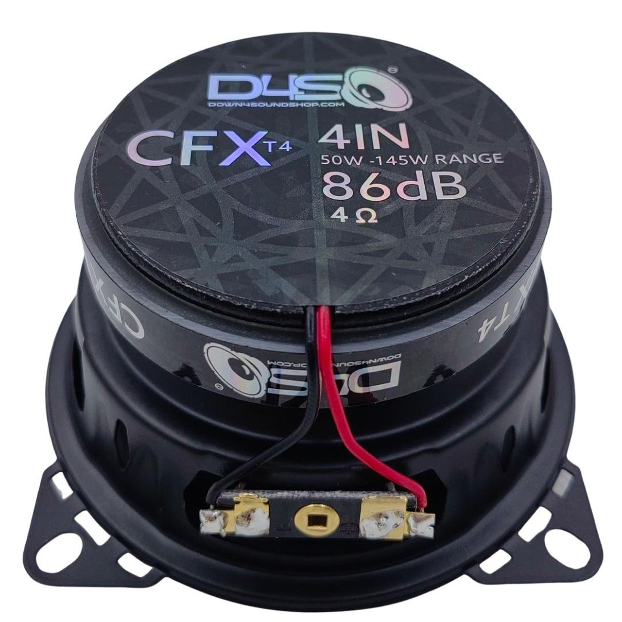 Down4Sound CFXT4 4" 130W RMS Coaxial Speakers (Pair)