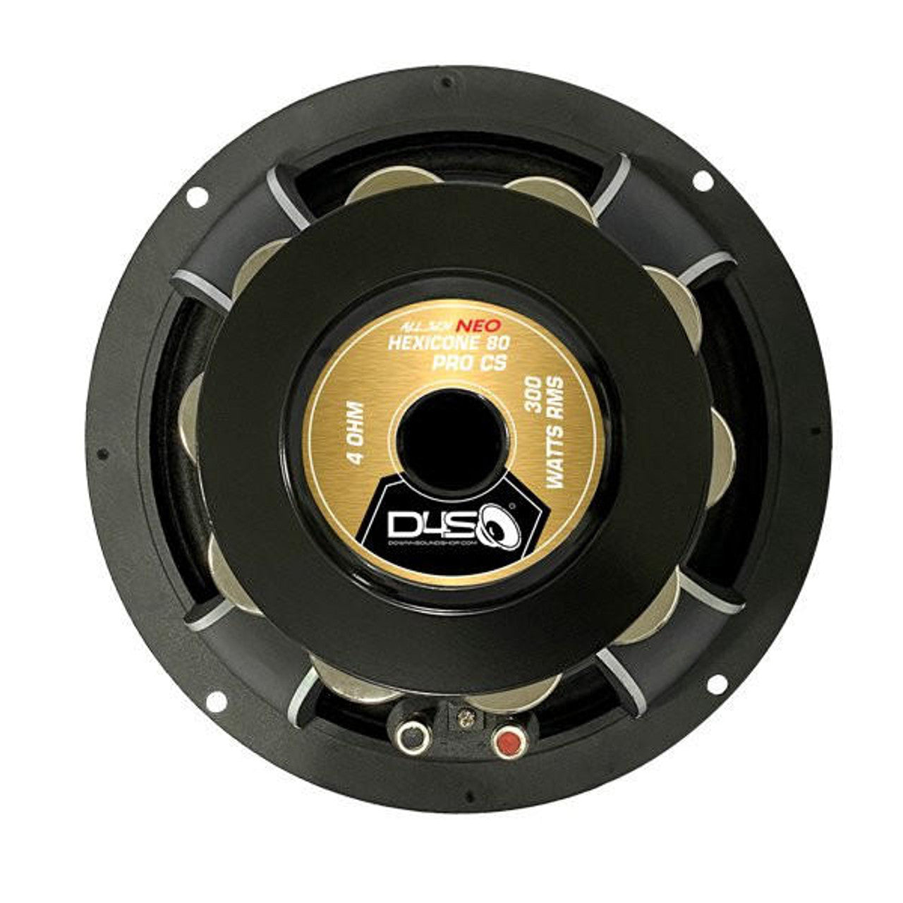 Down4Sound Hexicone NEO HexiPRO 80 CS4 All SZN - 8" Carbon Fiber Pro Audio Speaker - 300W RMS, 4 Ohm (Single)