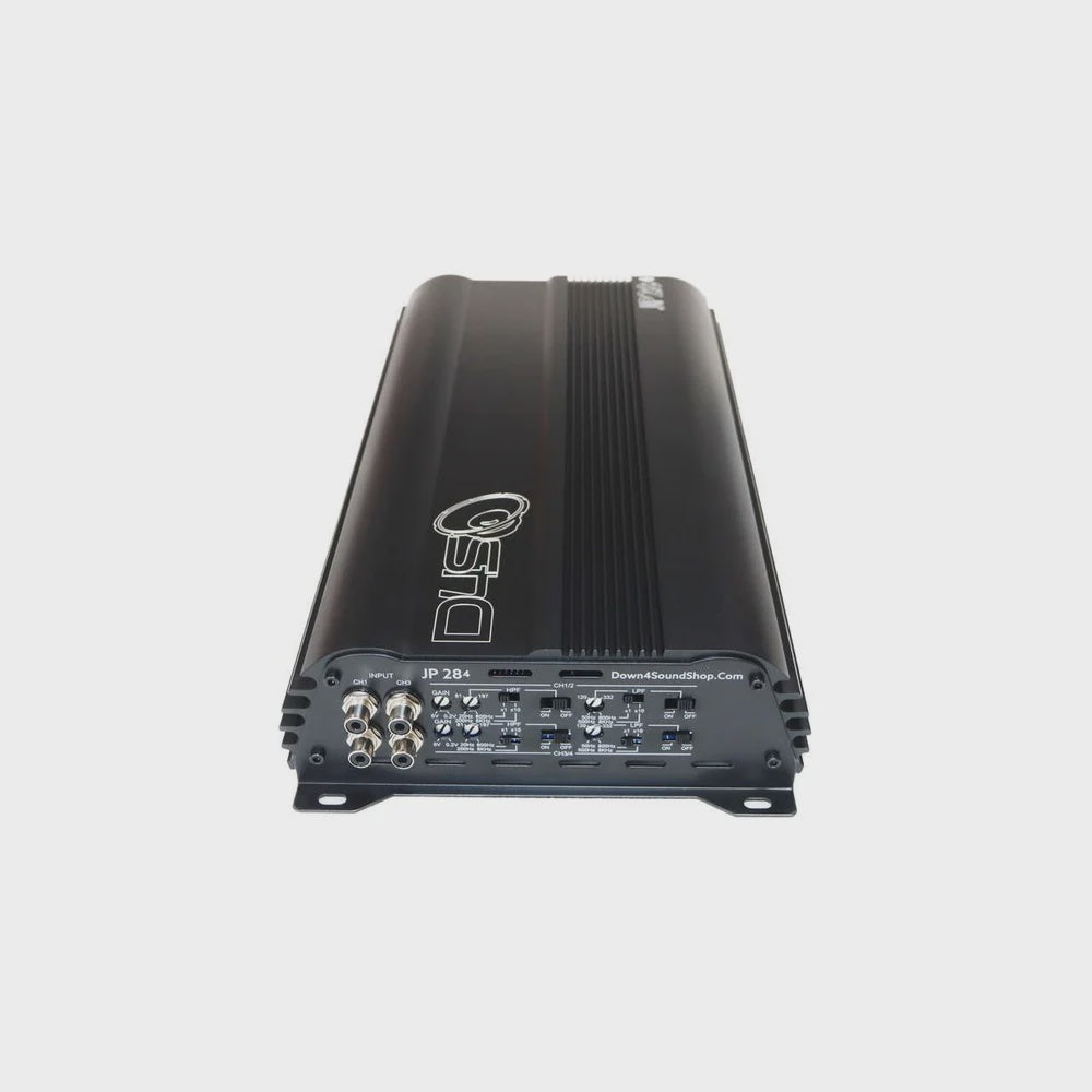 Open Box Down4Sound JP284 Black Gloss 3000W 4-Channel Amplifier
