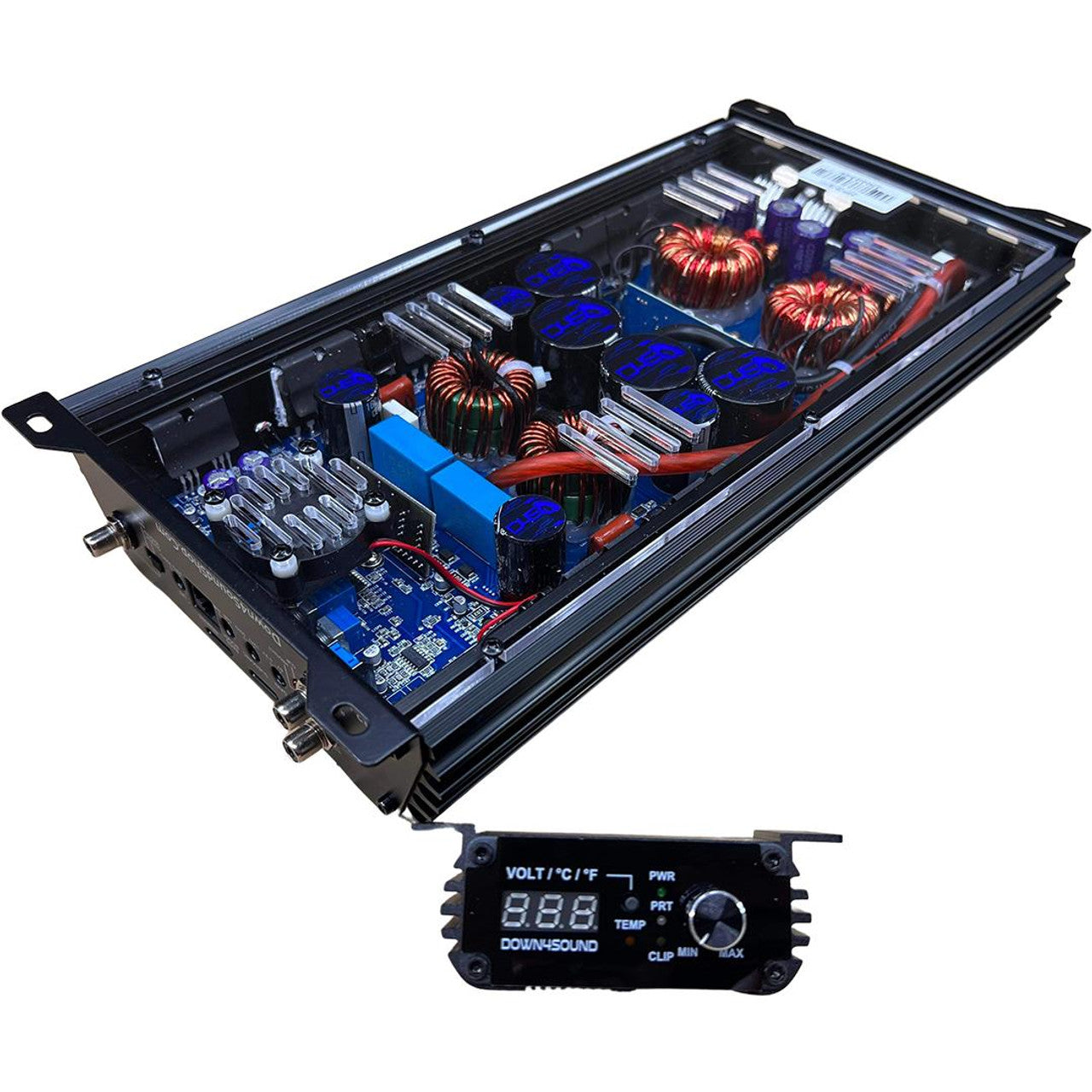 Down4Sound JP23 v2 BLACK Class D 1-Channel Monoblock Car Amplifier 2800 Watts @ 1-Ohm