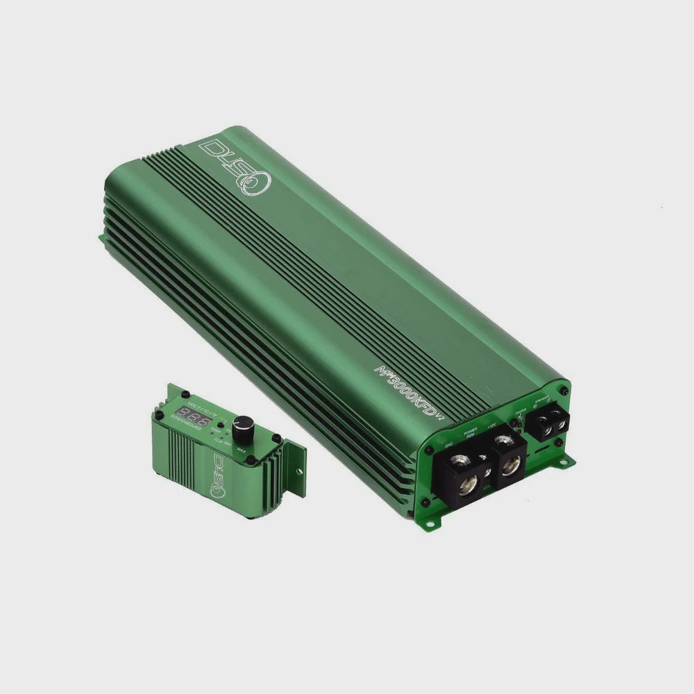 Open Box Down4Sound MM3000KFD V2 Green (MINI MAXX) 3000W RMS Mini Full Range Monoblock Amplifier