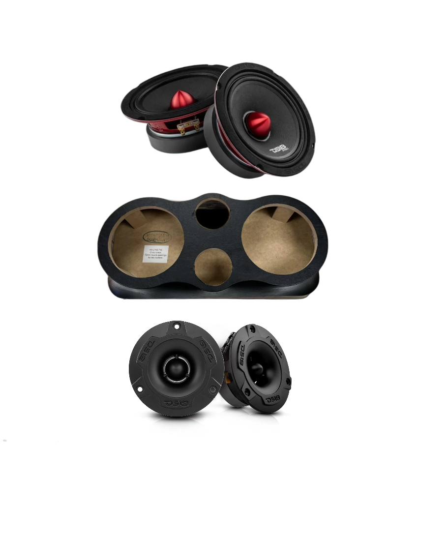 DS18 TT Panel Bundle (2) DS18 PRO-X6.4BM 6.5" (1 Pair) PRO-TWX1/BK