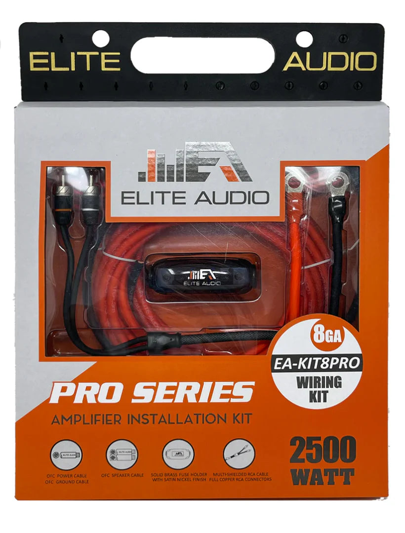 Elite Audio EA-KIT8PRO 8GA OFC Amp Kit