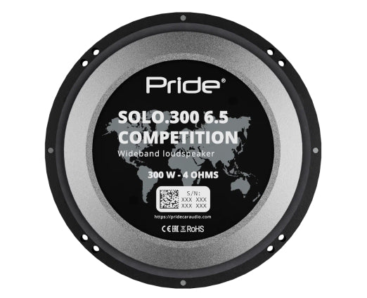 Pride Audio Solo 300 Competition 6.5" 300W RMS Midrange Speakers (Pair)