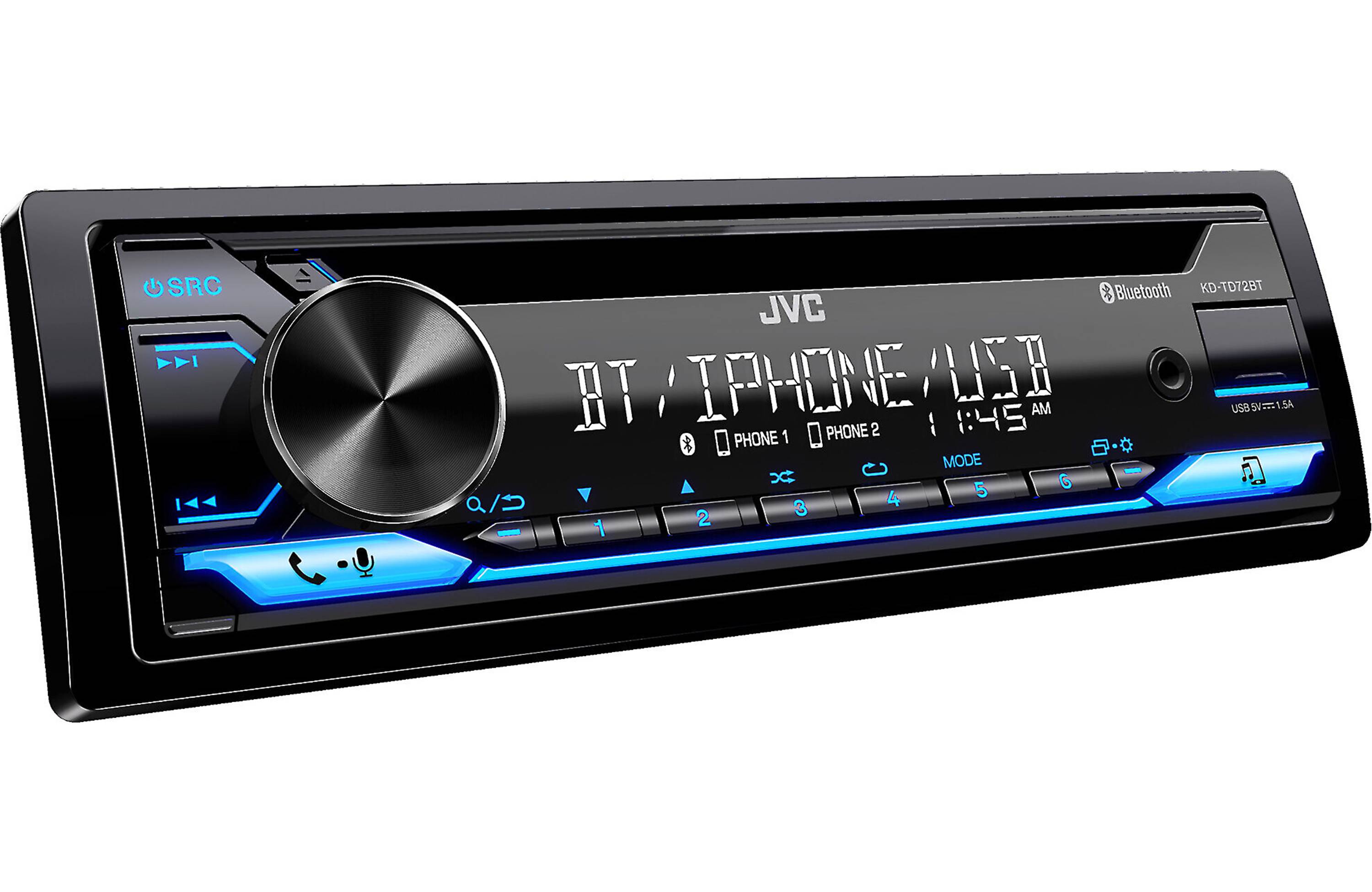 JVC KD-T72BT Single-DIN CD Multimedia Receiver with Bluetooth