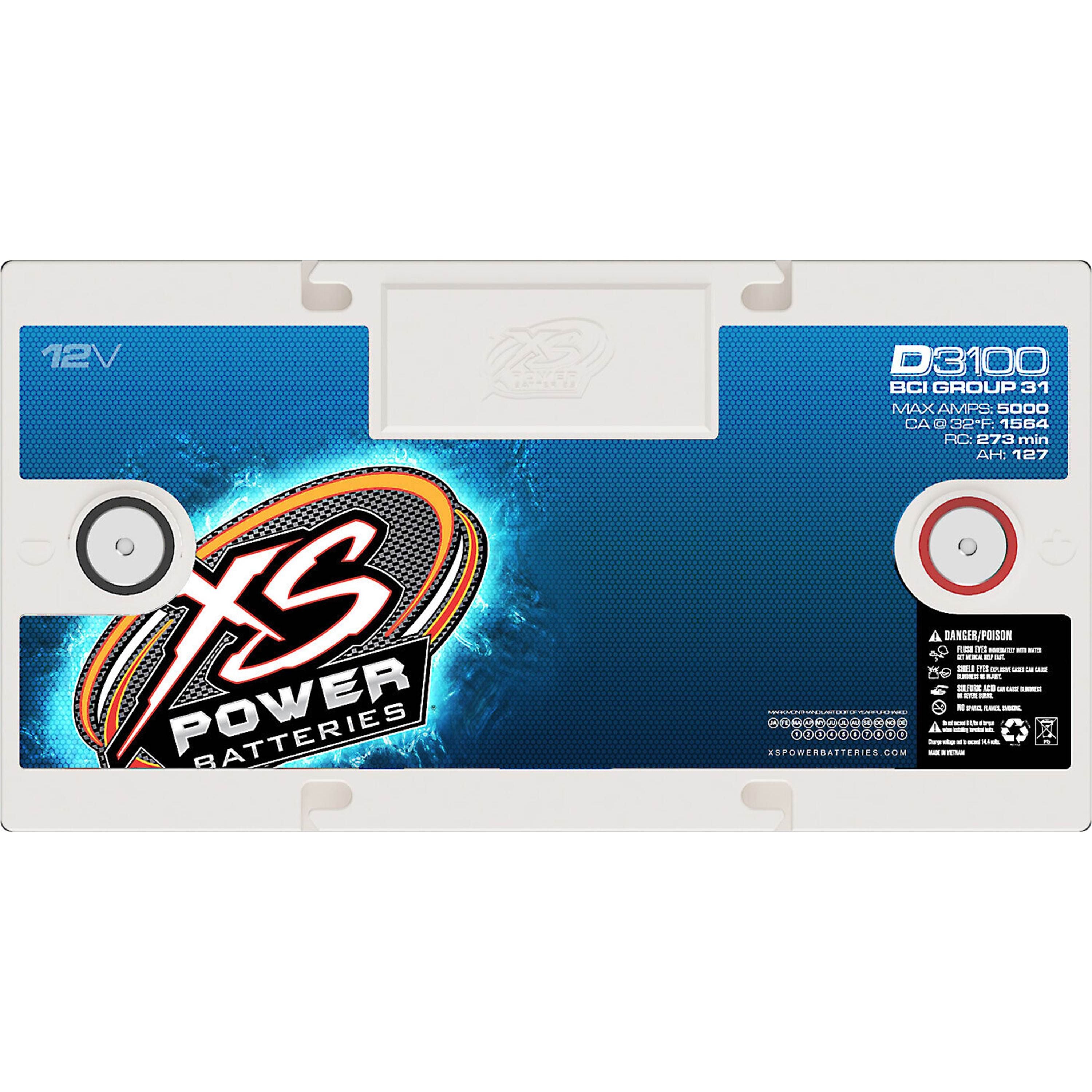 XS Power D3100 12V Group 31 AGM 5000 Amp Battery