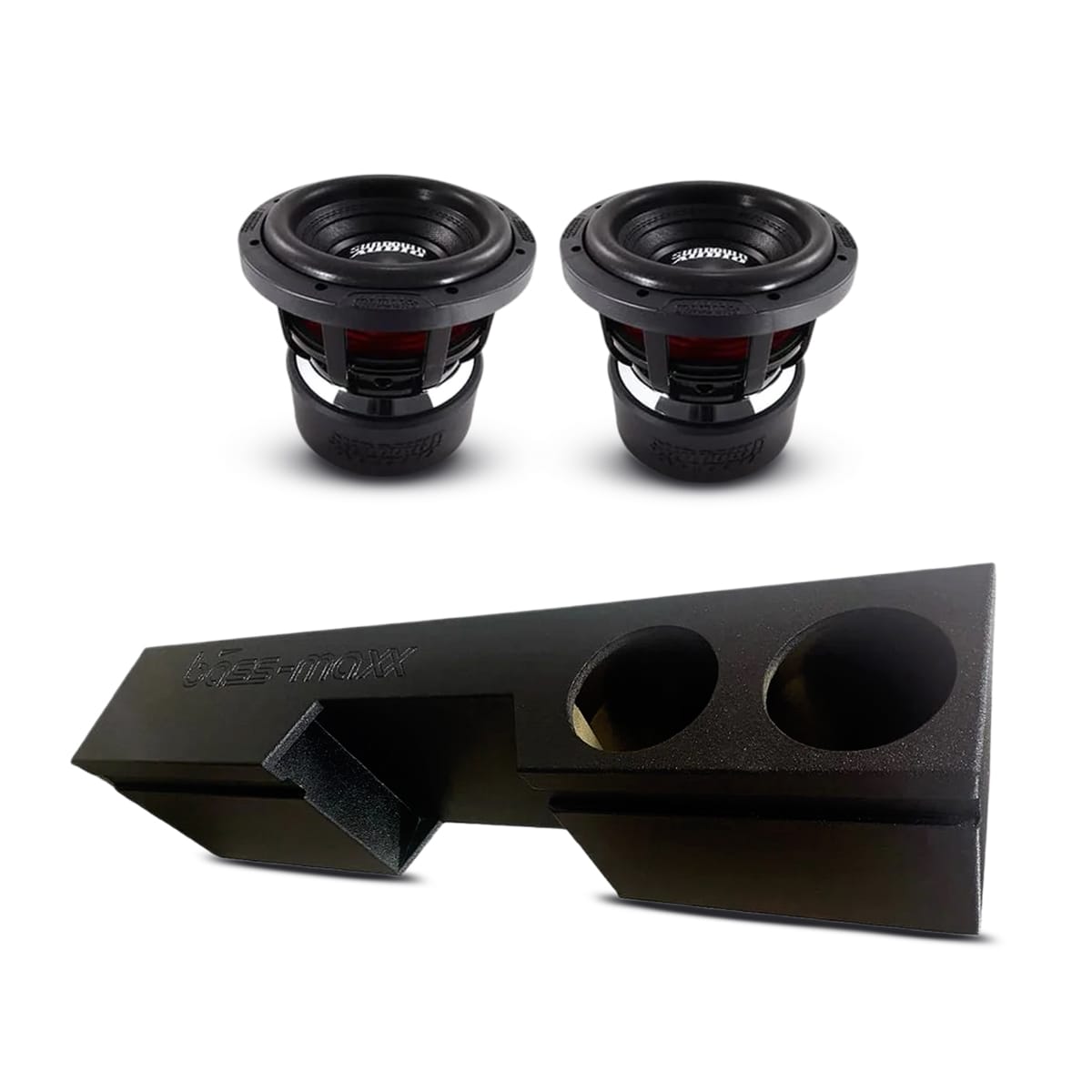 (2) Sundown Audio X8 v4 & Chevy/GMC Extended Cab 99-06 Dual 8" Subwoofer Box Combo