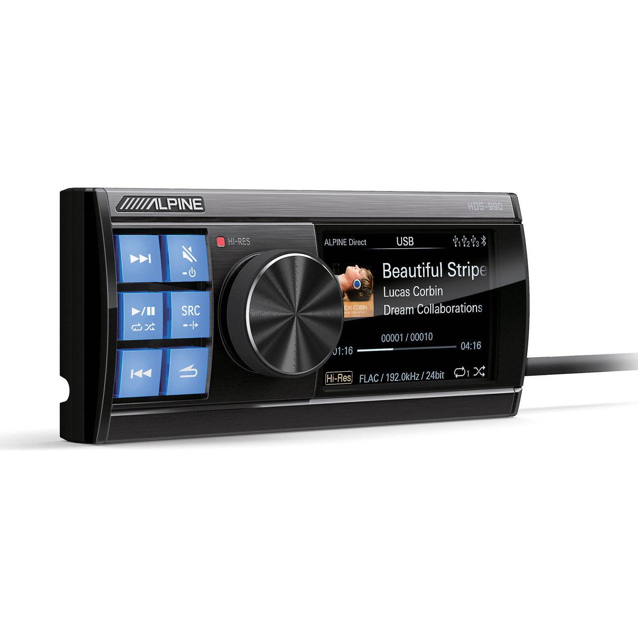 Alpine HDS-990 Status Series High-Resolution Digital Media Audio Source (Does Not Play Discs)