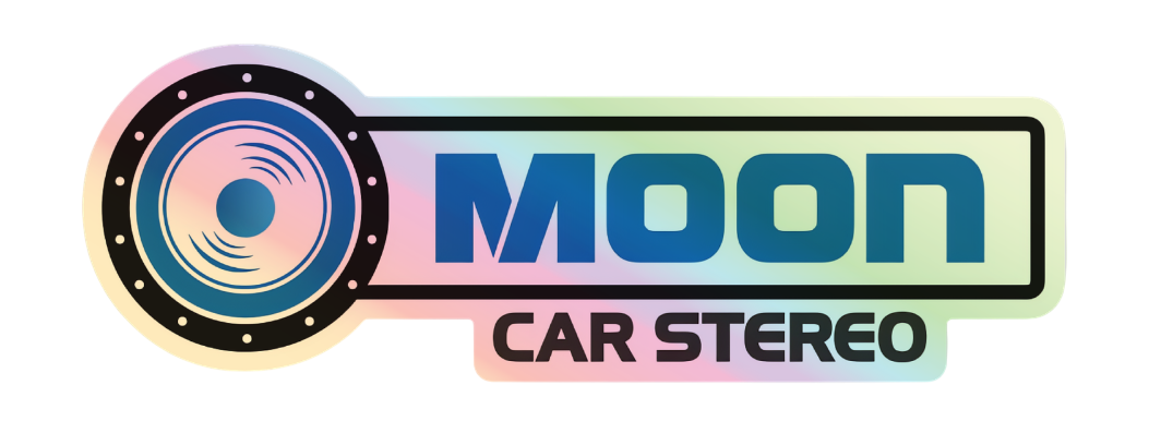 Moon Car Stereo Logo Holographic Sticker