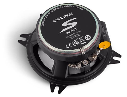 Alpine S2-S40 | 4" 2-Way Coaxial Speakers (Pair)