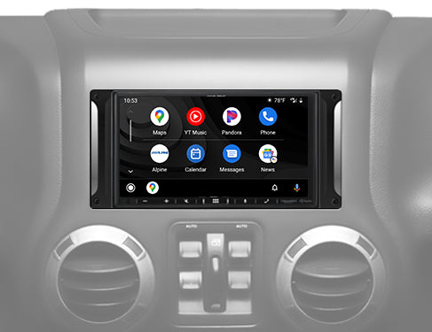Alpine i407-WRA-JK 6.95" Digital Media Receiver - Jeep Wrangler JK 11-18