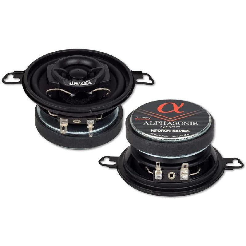 Alphasonik NS35 | 3.5" 90W 2-Way Coaxial Speakers 3-Ohm (Pair)