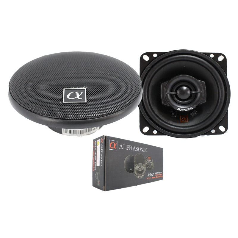 Alphasonik NS42 | 4" 120W 2-Way Coaxial Speakers 3-Ohm (Pair)