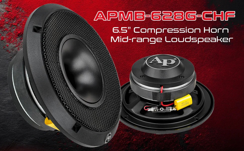 Audiopipe APMB-628G-CHF 6.5" 150W RMS Compression Horn Midrange Speakers (Single)