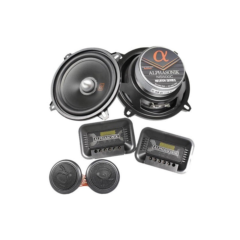 Alphasonik NS500C | 5.25" 180W 2-Way Component Speakers 3-Ohm (Pair)