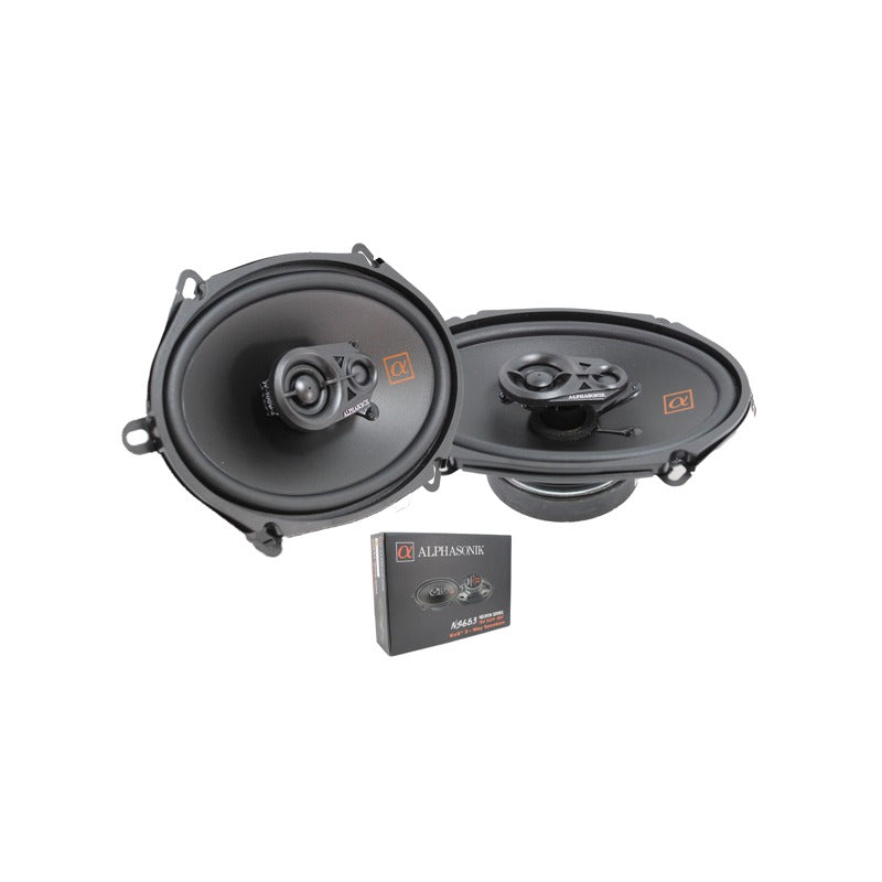 Alphasonik NS683 | 6"x8" 180W 3-Way Coaxial Speakers 3-Ohm (Pair)