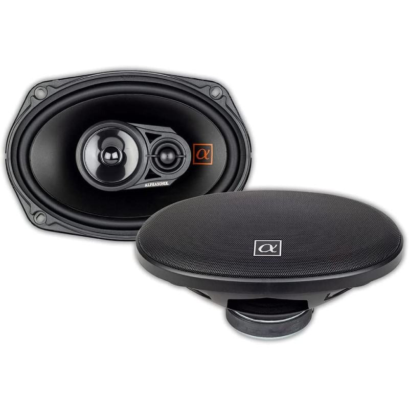 Alphasonik NS693 | 6"x9" 210W 3-Way Coaxial Speakers 3-Ohm (Pair)
