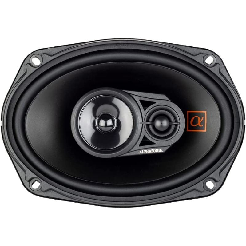 Alphasonik NS693 | 6"x9" 210W 3-Way Coaxial Speakers 3-Ohm (Pair)
