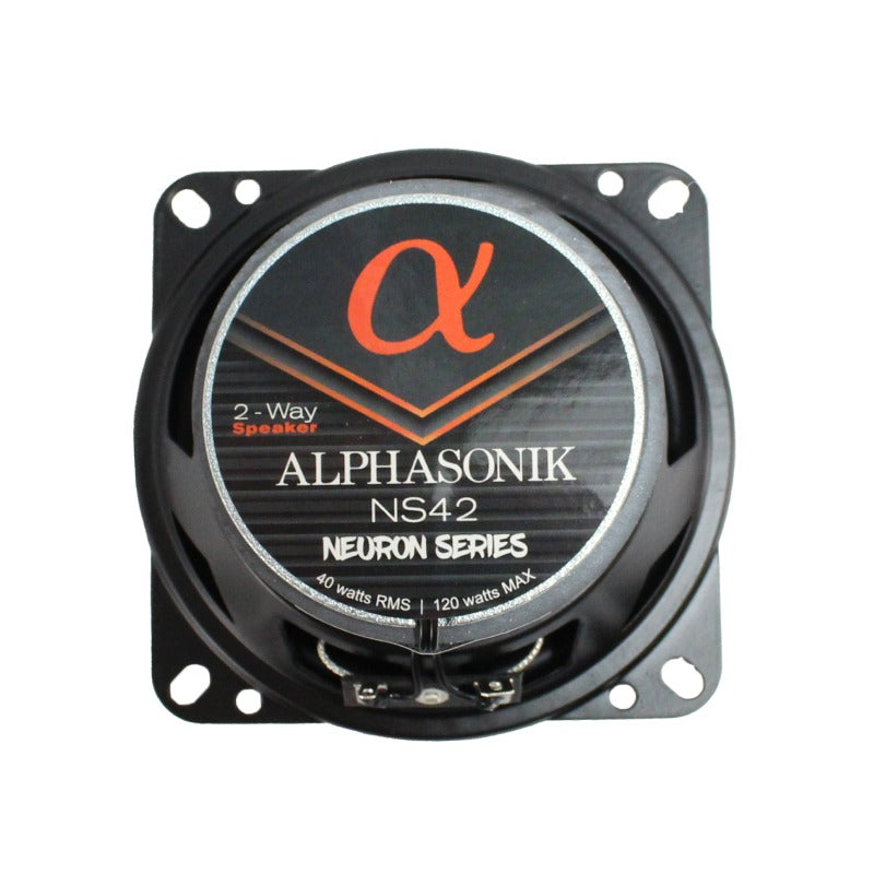Alphasonik NS42 | 4" 120W 2-Way Coaxial Speakers 3-Ohm (Pair)