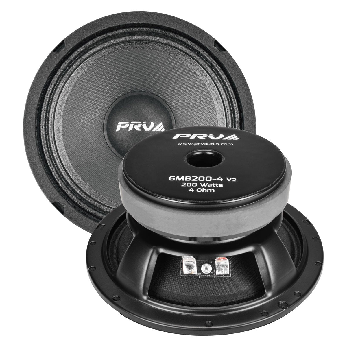 PRV Audio 6MB200-4 v2 6.5" 200W RMS Midbass Speaker (Single)