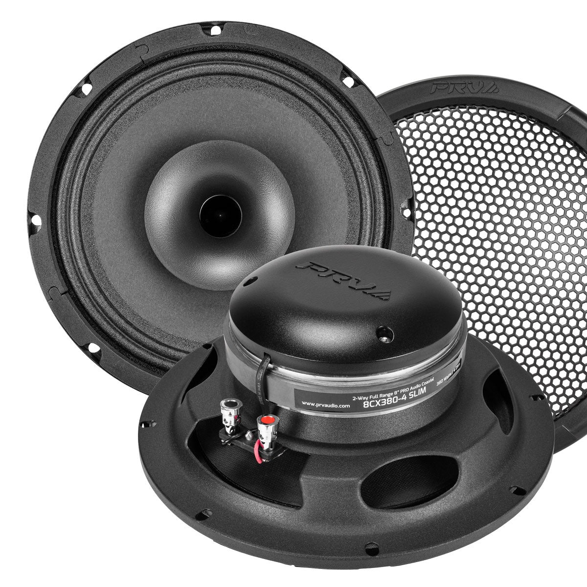 PRV Audio 8CX380-4 SLIM | 8" 380W Coaxial Speaker (Single)