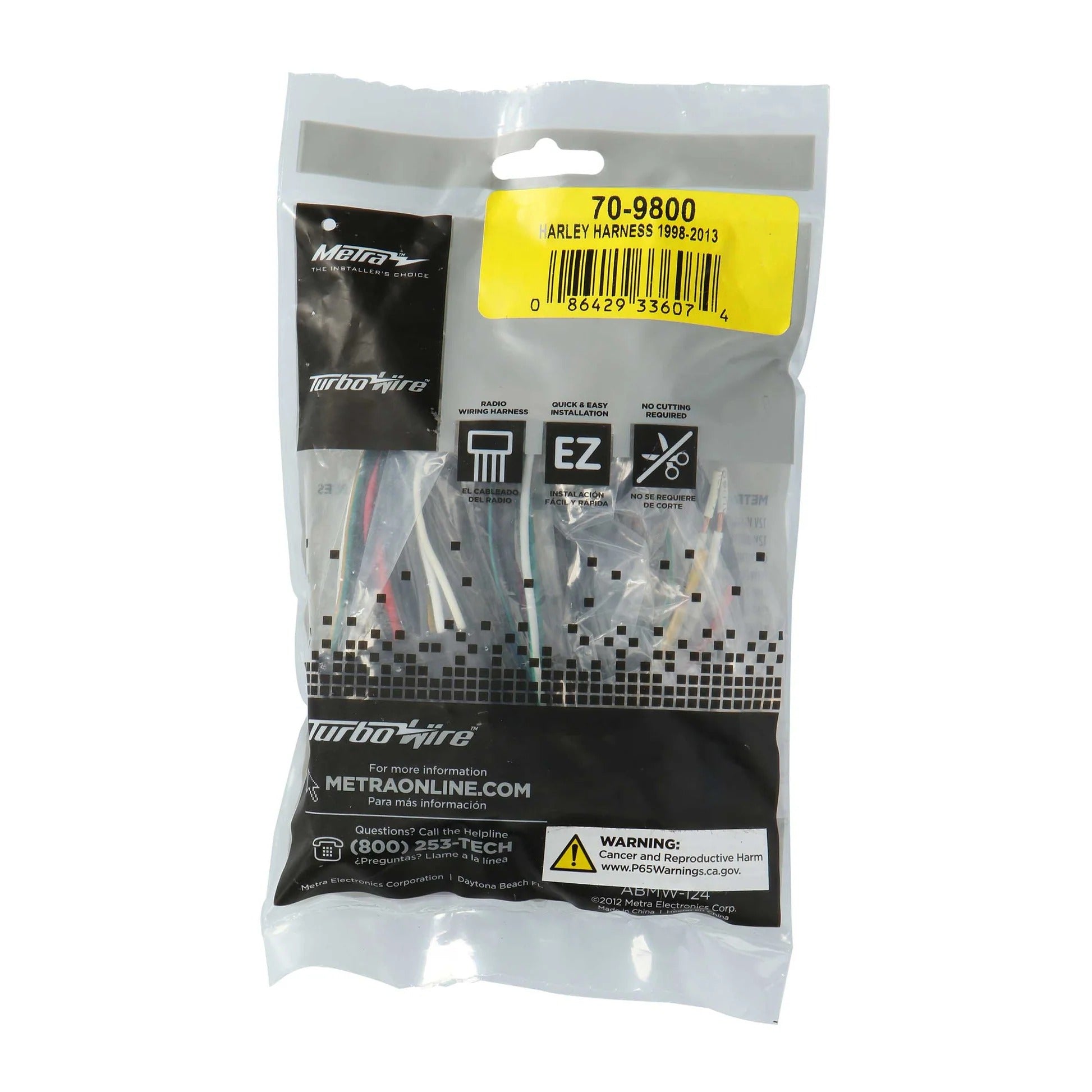 Metra 70-9800 Radio Replacement Harness For Harley-Davidson 1998-2013