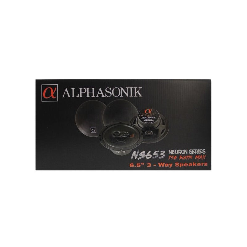 Alphasonik NS653 | 6.5" 150W 3-Way Coaxial Speakers 3-Ohm (Pair)