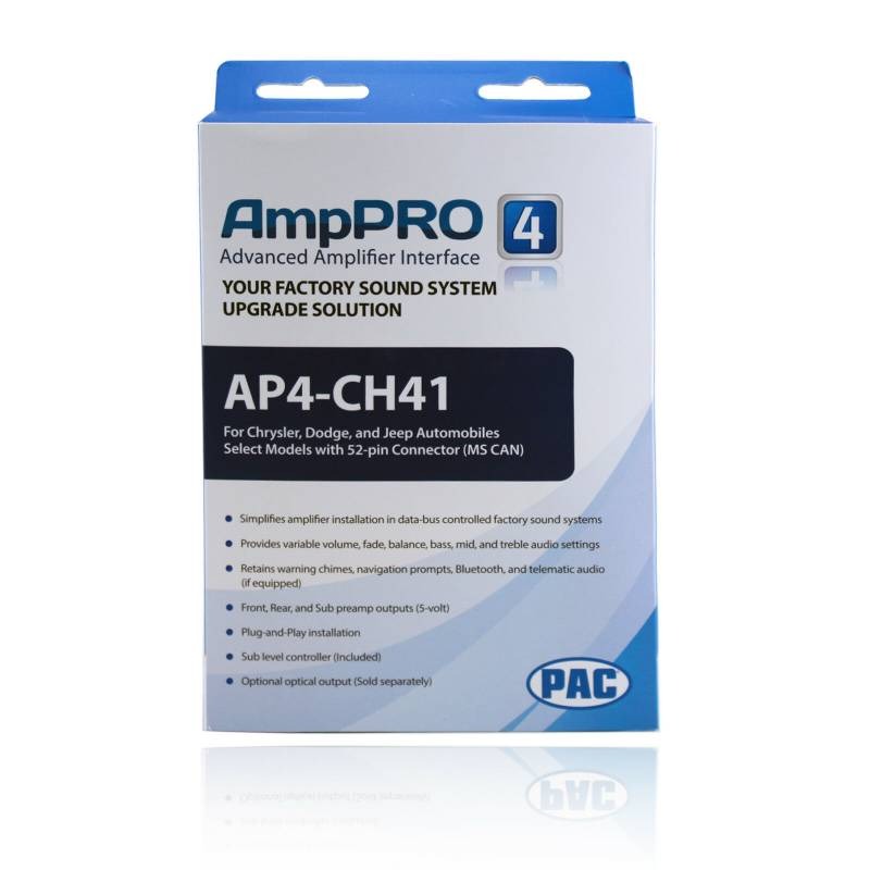 PAC AP4-CH41(R.2) Amplifier Integration Interface for Select 2013-2019 Chrysler, Dodge, Jeep, and Ram Vehicles