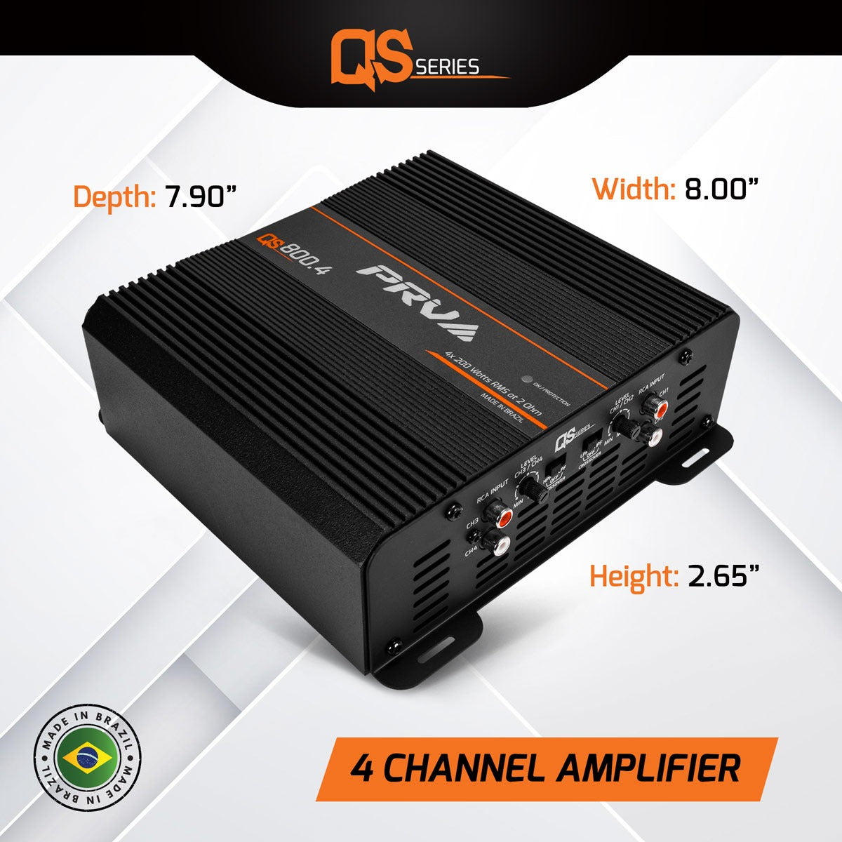PRV Audio QS800.4 | 4-Channel Class D Amplifier