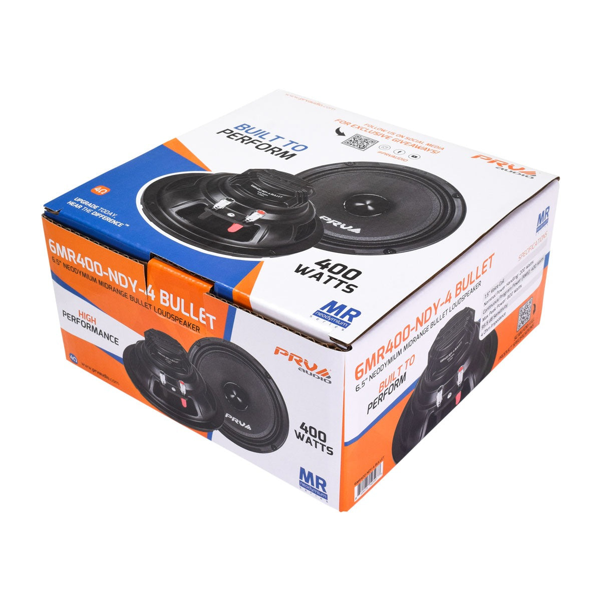 PRV Audio 6MR400-NDY-4 | 6.5" 400W Neodymium Bullet Midrange Speaker